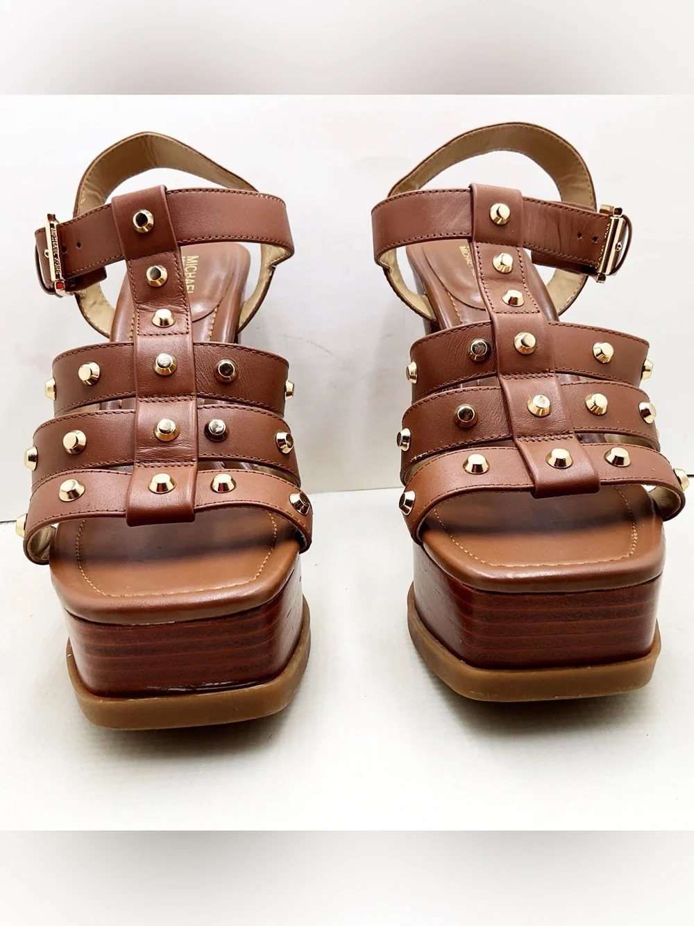 {Michael Michael Kors}Jagger Studded Leather Platform Sandals